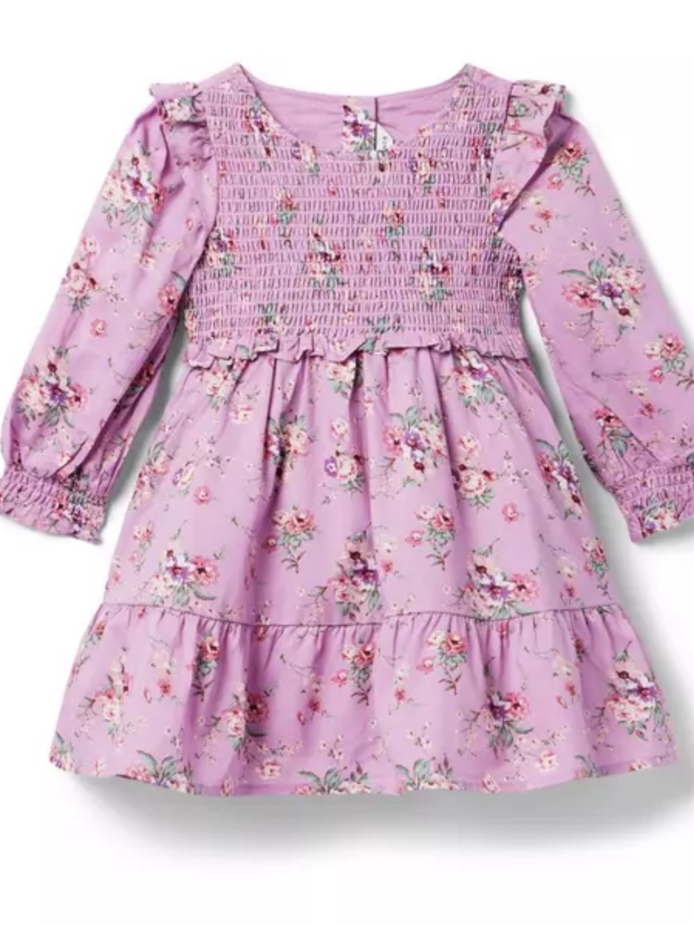 Girl’s Janie and Jack Herb Floral The Eloise Smocked Dress Size 6